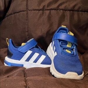 Adidas Kids Navy and Yellow Sneakers